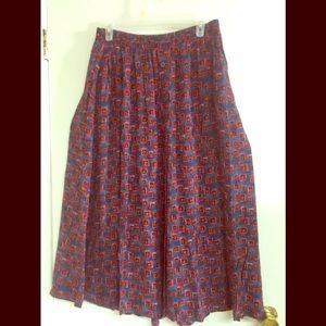 Vintage 80's elastic waist maxi skirt